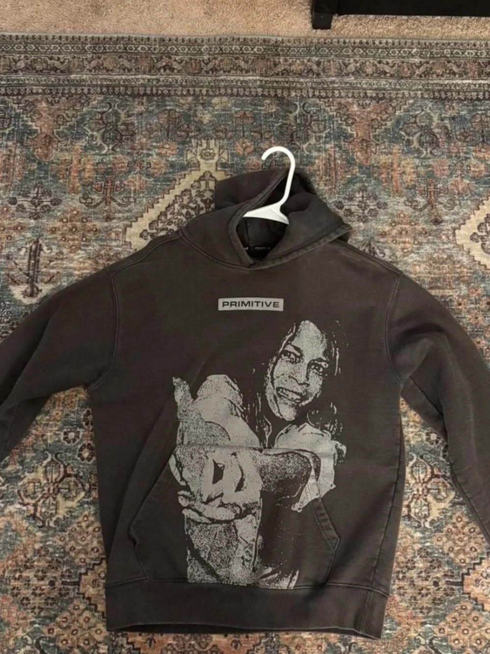 Primitive Black Hoodie with White Halloween Graphic